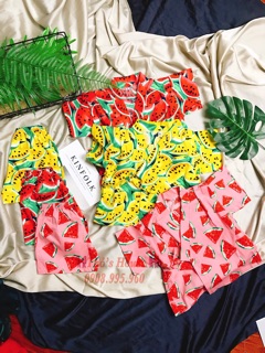 Set bé gái yukata mùa hè rực rỡ