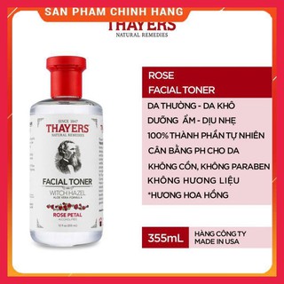 Nước hoa hồng không cồn thayers - hương hoa hồng 355ml