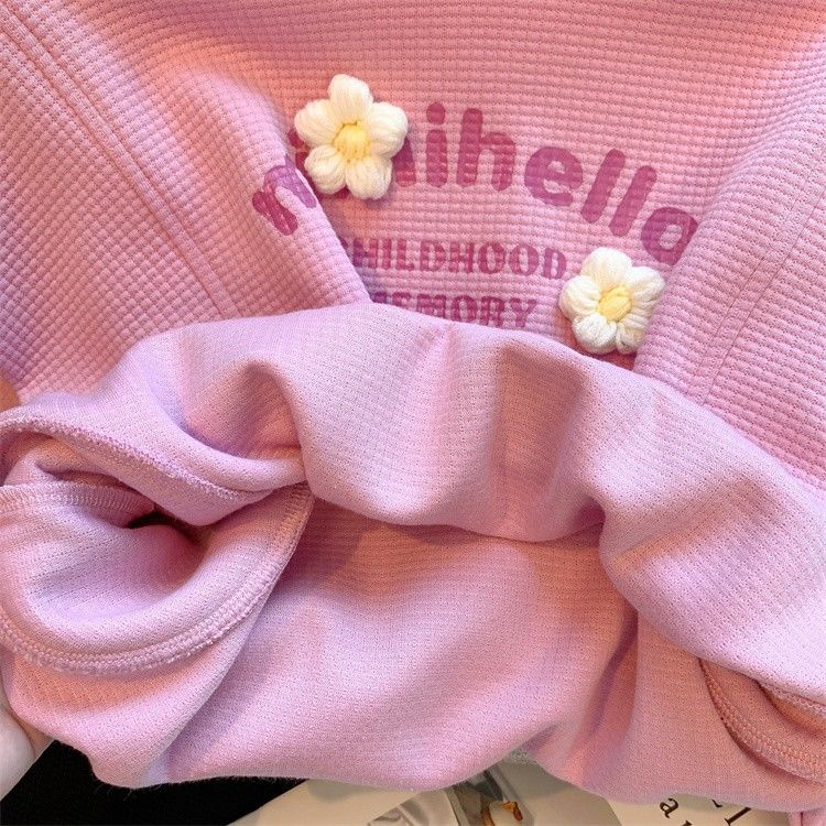 Set Đồ Thể Thao Dài Tay Phong Cách Hàn Quốc Mới Cho Bé Gái