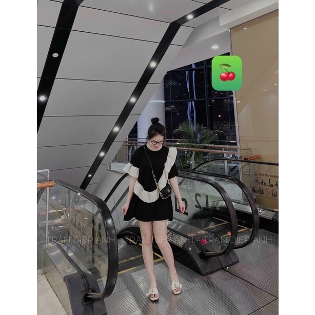 Đầm form suôn phối bèo ☘️☘️☘️☘️Ng alohashop91