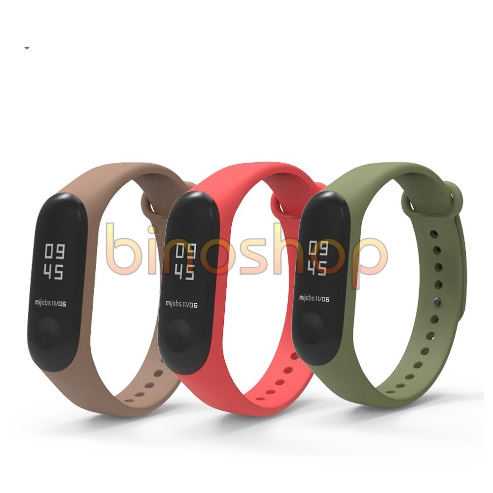 Dây Silicon thay thế Xiaomi Miband 4, mi band 3 - Mijobs
