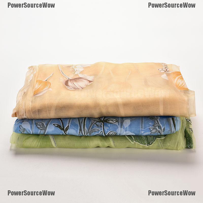 Rèm Cửa Vải Tuyn Hình Hoa Tulip Chất Liệu Polyester Kích Thước 100x200cm