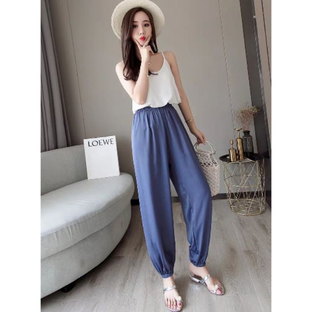 Quần Cullote Nữ Ống Rộng Bo Chun Quảng Châu Cao Cấp ( Kèm ảnh thật )