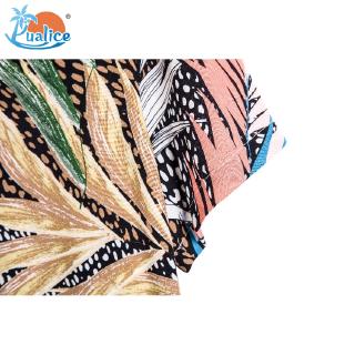 Tropical Men's Tropical Tree Leaf Pattern Print Short Sleeve Shirt