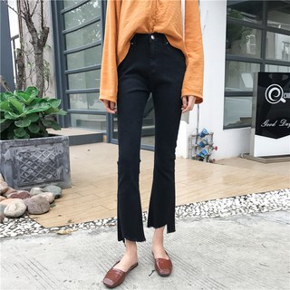 Quần jeans ống loe cạp cao ulzzang (kèm video + ảnh thật)