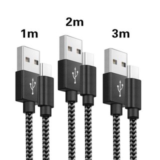 cáp sạc USB Type-C  dài 1m,  2m, 3 mét dùng cho Galaxy S9, S8, Note 9, OnePlus 6, 5, HTC 10, U11, HUWEI ...