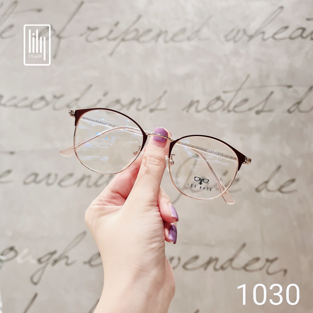 Gọng kính nữ kim loại Lilyeyewear mắt tròn thanh mảnh nhẹ nhàng 1030 | BigBuy360 - bigbuy360.vn