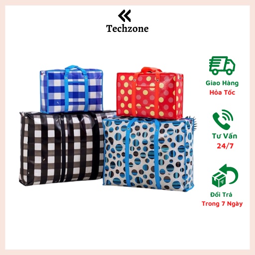 Túi Bạt, Túi Dứa Đựng Đồ Có Khóa Dây Kéo Tiện Lợi Thích Hợp Đựng Quần Áo, Chăn Màn