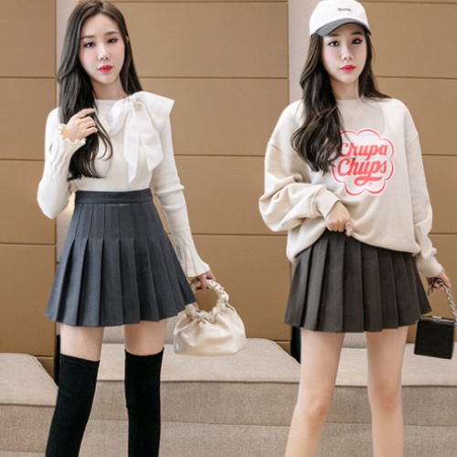 Chân váy xếp ly dáng ngắn eo cao kiểu váy chữ A | BigBuy360 - bigbuy360.vn
