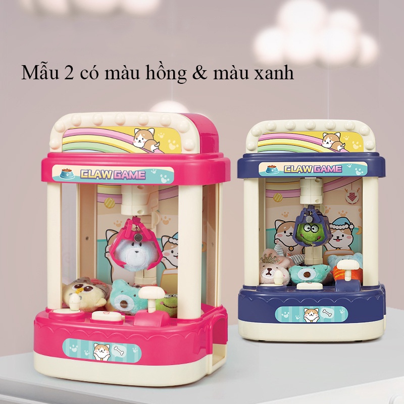 Máy Gắp Thú Bông có nhạc đèn cao 30cm tặng kèm 4 pin AA, Đồ chơi máy gắp thú mini GUDETAMA 1996