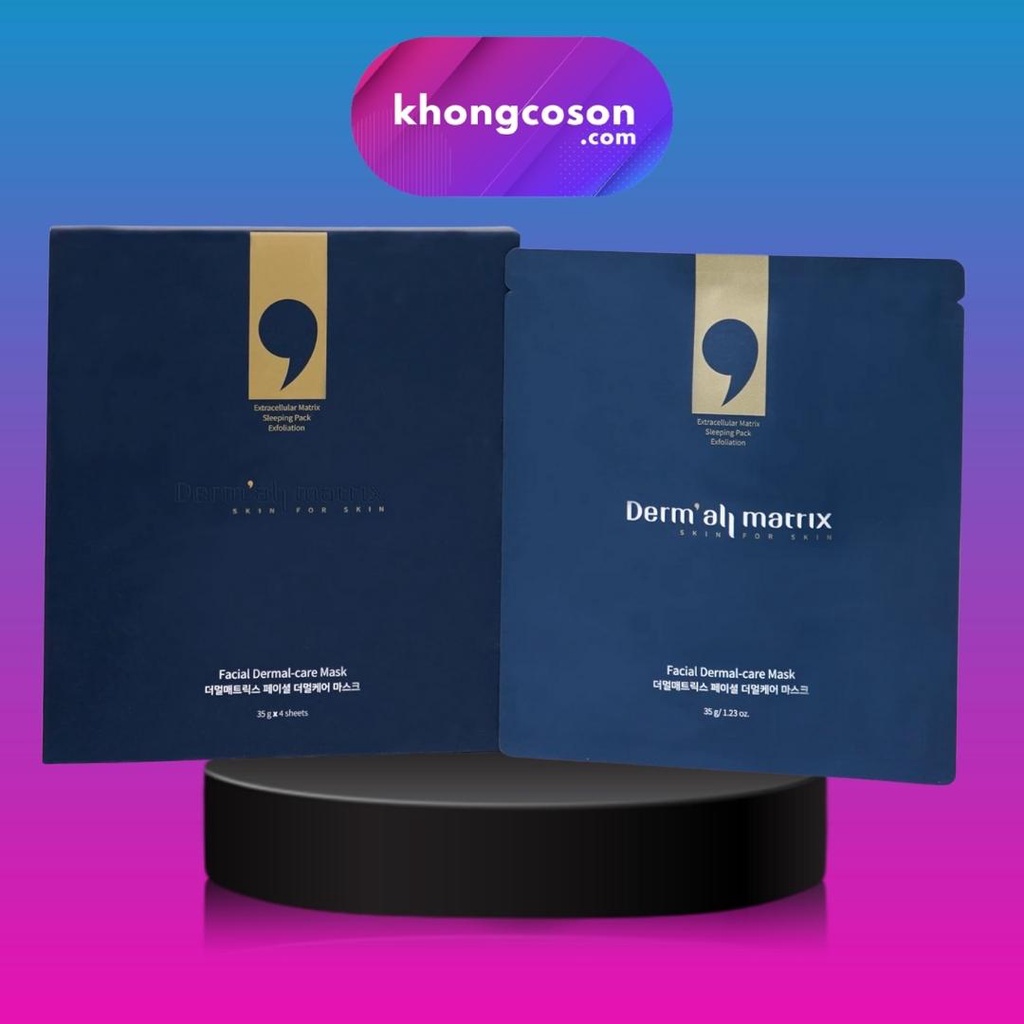 Mặt Nạ Thạch Dưỡng Trắng Derm All Matrix Giảm Mụn Dưỡng Ẩm Chống Lão Hóa Facial Dermal Care Mask 35g - Khongcoson