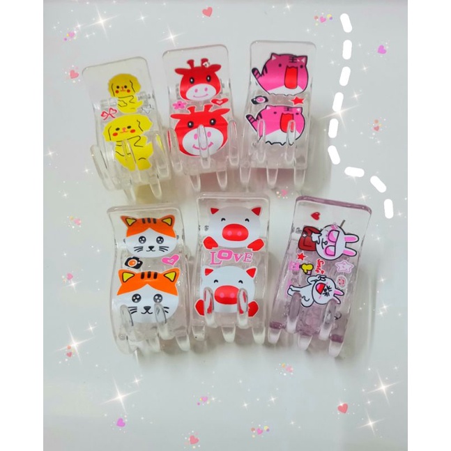 Kẹp Tóc Càng Cua 5 Răng Hoạt Hình Cute