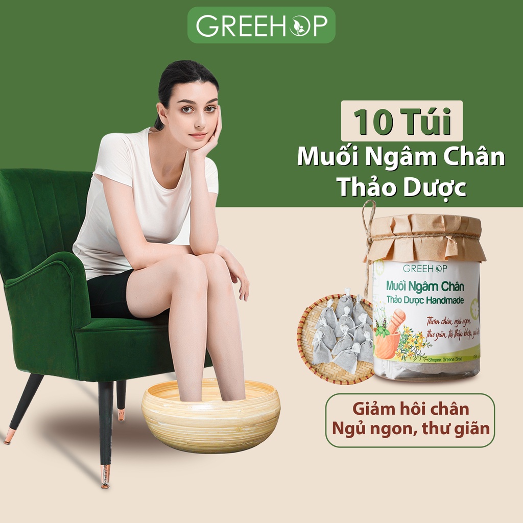 Set 10 Túi Muối Ngâm Chân Thảo Dược Greehop (Handmade)