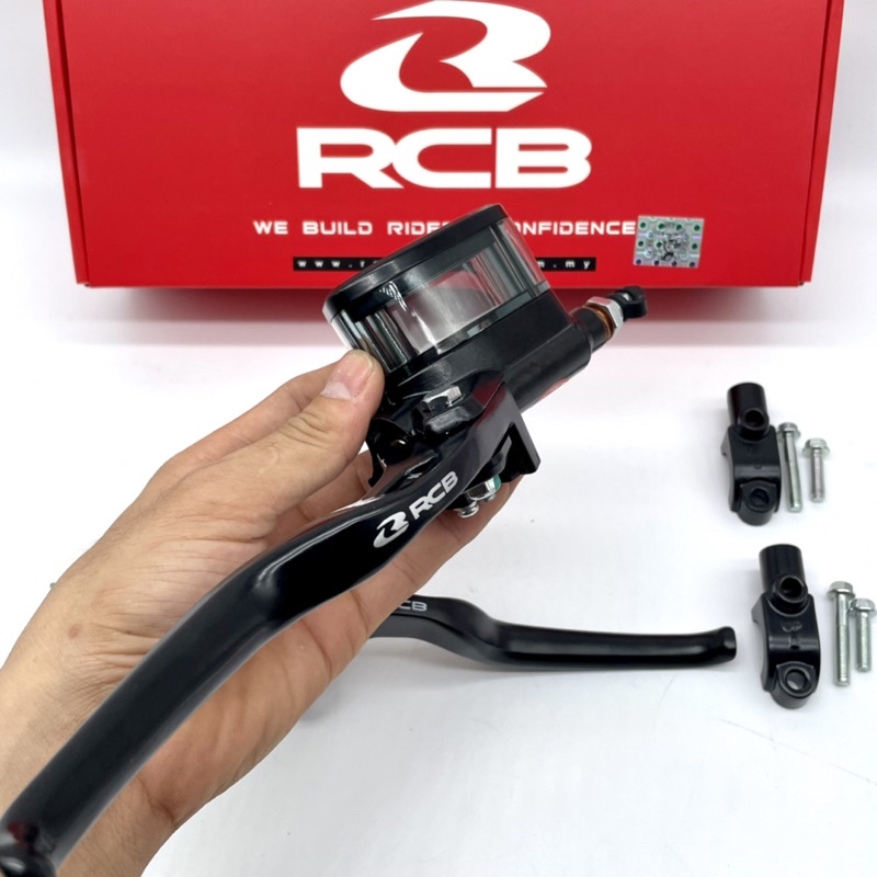 Cùm tay phanh - Tay côn RCB 14mm bình dầu liền chính hãng RCB lắp mọi loại xe