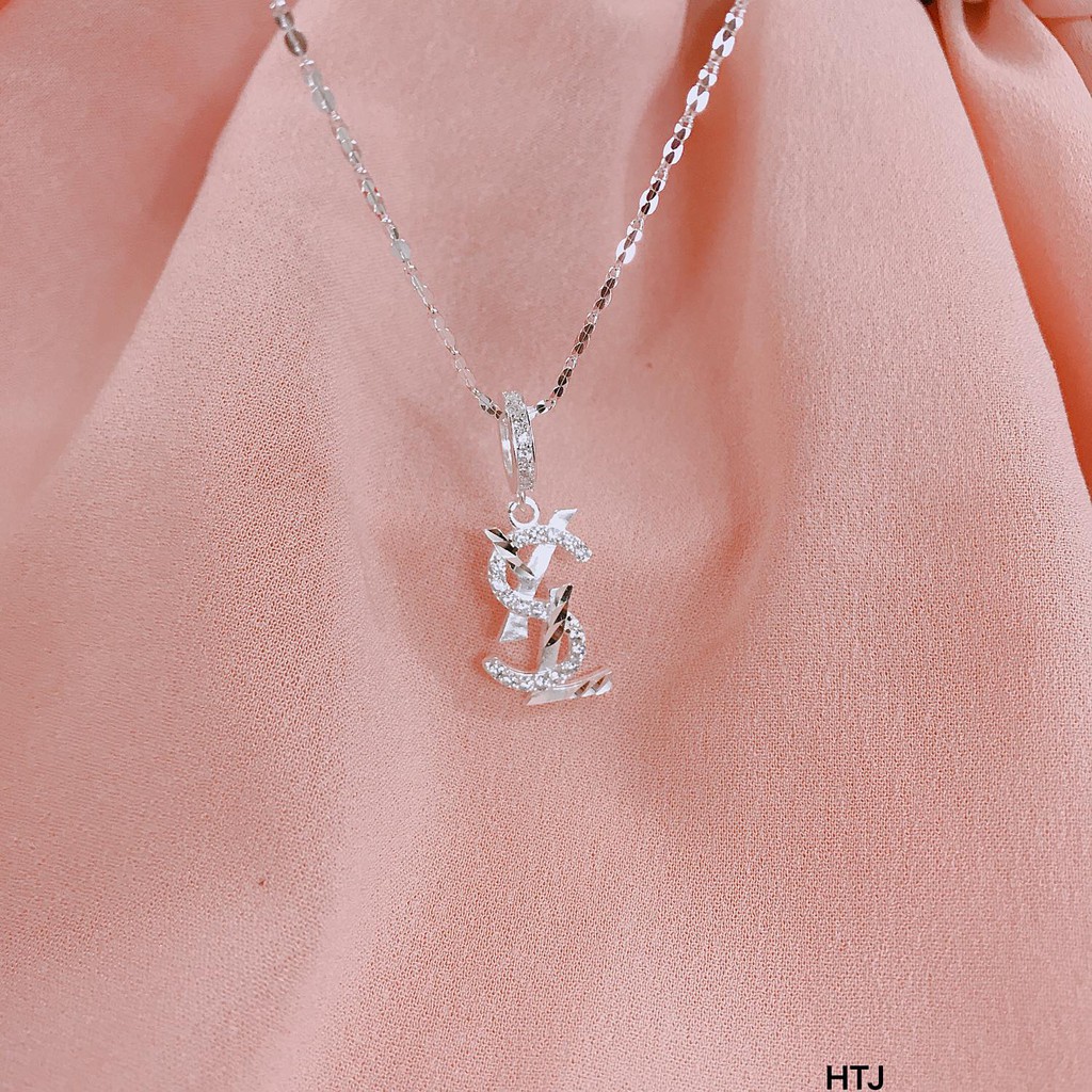 Dây chuyền bạc mặt Y S L