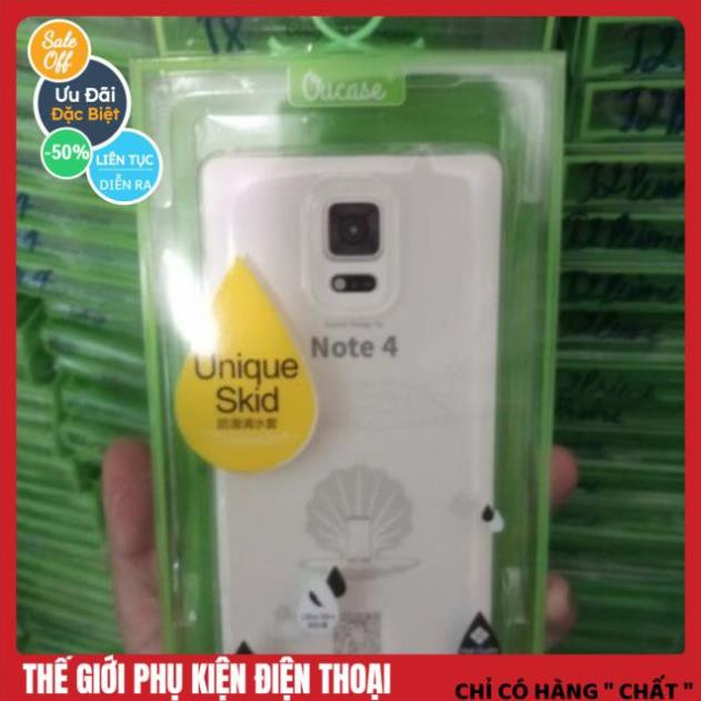 ốp lưng dẻo trong suốt ou case samsung note 4  tặng kính cường lực cao cấp (Hàng chính hãng)