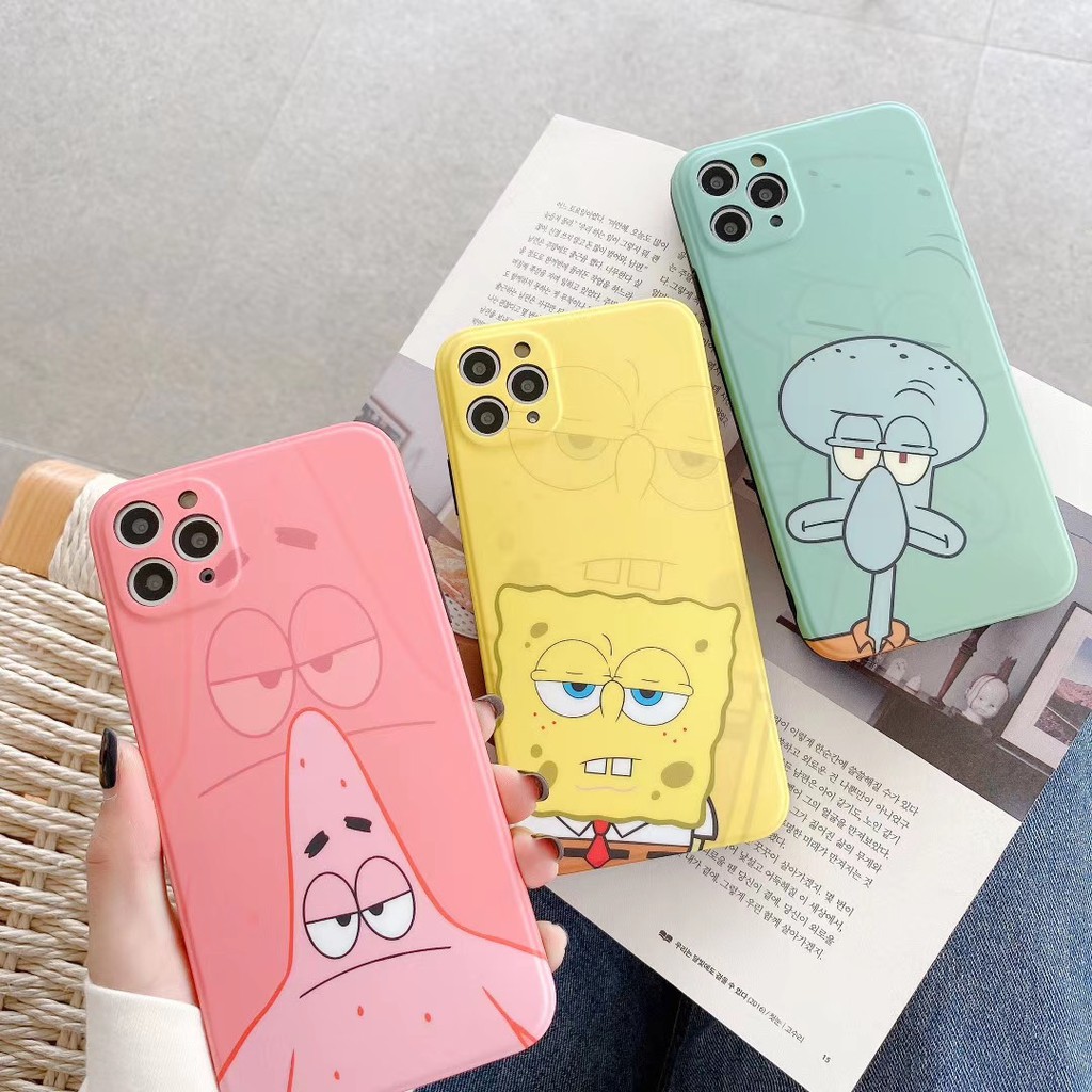 Ốp Điện Thoại In Hình Hoạt Hình Spongebob Dễ Thương Cho iPhone 7 8plus X Xr Xsmax 11 Pro Promax | BigBuy360 - bigbuy360.vn