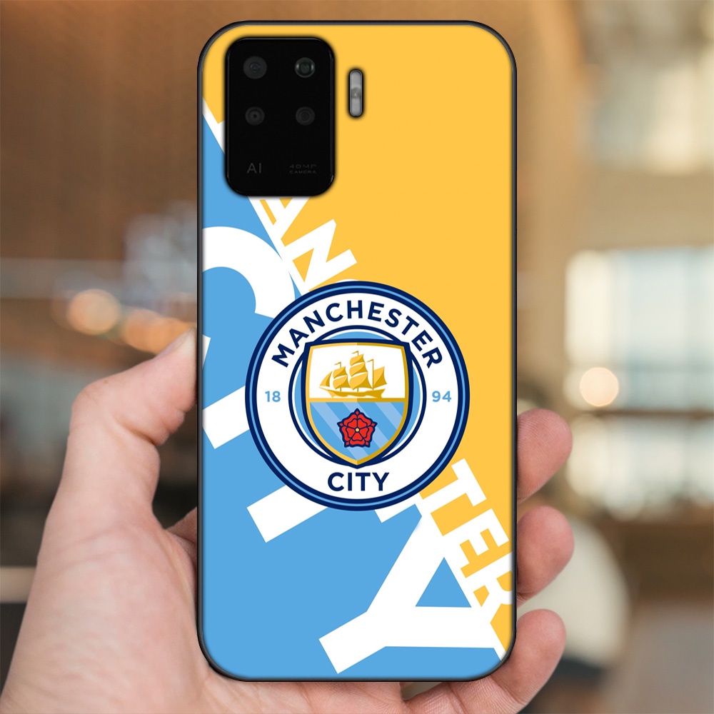 Ốp lưng Oppo A94 viền đen in hình Manchester City MC