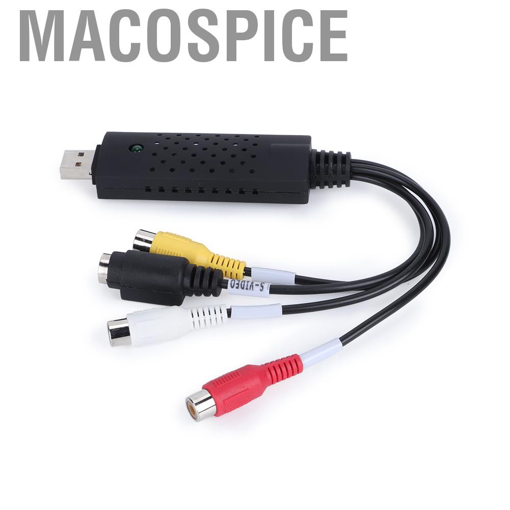 Cáp Chuyển Đổi Từ Macospice Cổng Usb 2.0 Sang 3 Rca Audio S-Video Tv Dvd Vhs Rw