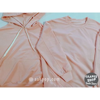 [Yoona] Sweater trơn hồng Freesize