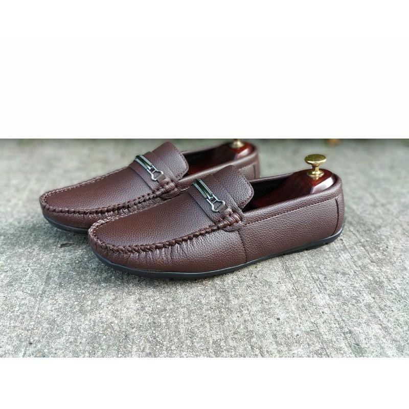 Giày lười da mềm nam 2 màu nâu và đen | BigBuy360 - bigbuy360.vn