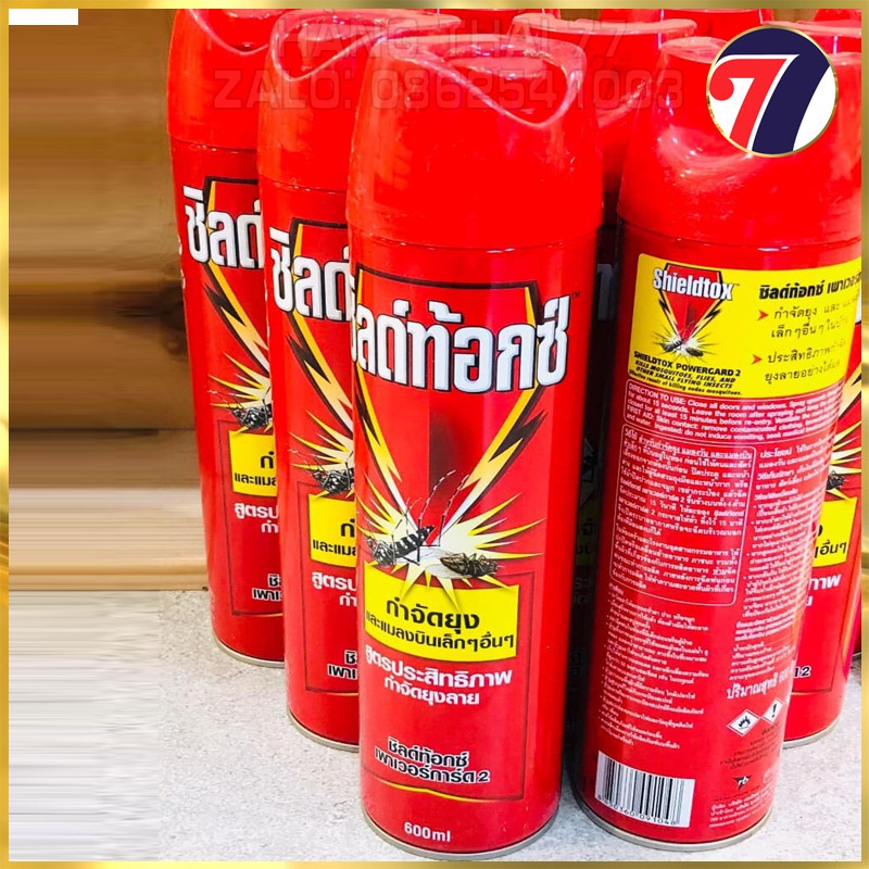 Chai xịt MUỖI Shieldtox 600ml Thái Lan - Nhập khẩu chính hãng.