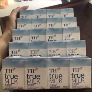 Vỉ sữa TH true milk có đường va ít đường 4hộp *110ml