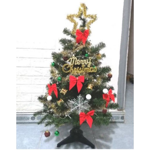Combo CÂY THÔNG NOEL 1M2 MÀU XANH + KÈM PHỤ KIỆN