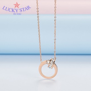 Dây chuyền vàng hạt CHARM vòng tròn hy vọng thời trang