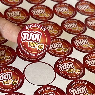 in sticker giấy cán nilon kháng nước