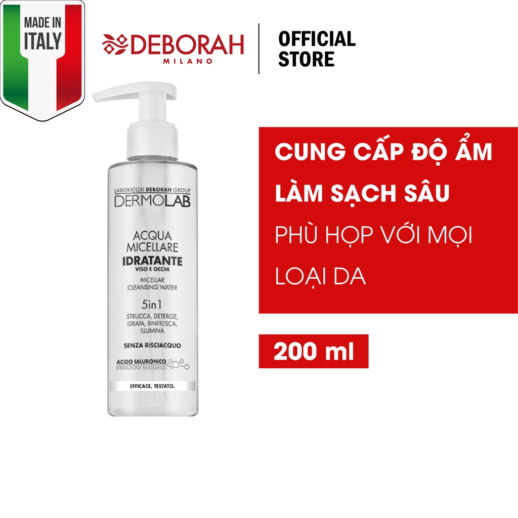 Nước tẩy trang siêu dưỡng ẩm DERMOLAB Micellar Cleansing Water 200ml phù hợp cho mọi loại da - GINA BEAUTY PP Chính Hãng | BigBuy360 - bigbuy360.vn