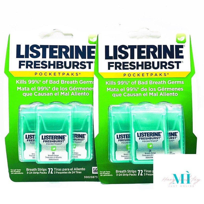 Miếng ngậm Listerine Mỹ