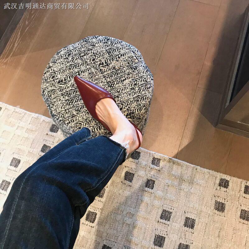 Giày Cao Gót Mũi Nhọn Phong Cách Pháp Thời Trang Mùa Xuân Quyến Rũ Cho Nữ