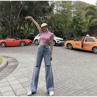 QUẦN JEANS ỐNG RỘNG (KÈM VIDEO HÌNH THẬT)