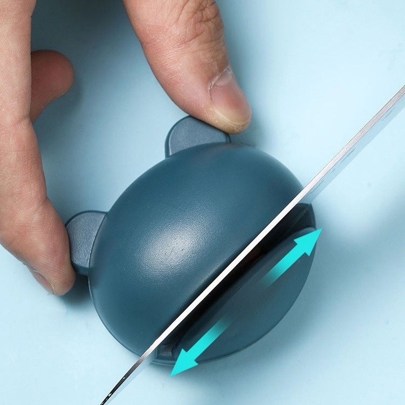 1 Đá Mài Dao Hình Chú Ếch Hoạt Hình Chống Trượt Chống Rơi Đa Năng Có Thể Tái Sử Dụng