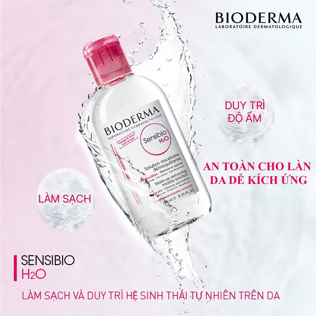 NƯỚC TẨY TRANG BIODERMA H2O LÀM SẠCH DA 500ML