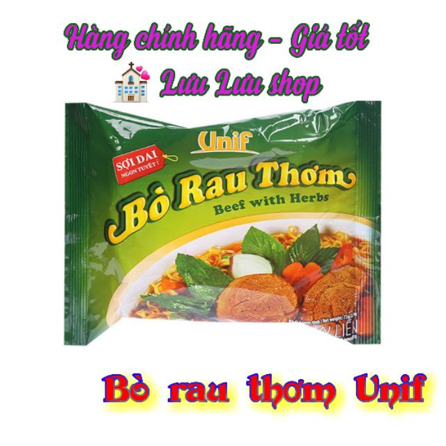 ( Mua nhiều giảm giá) Mì unif bò rau thơm gói 72gr