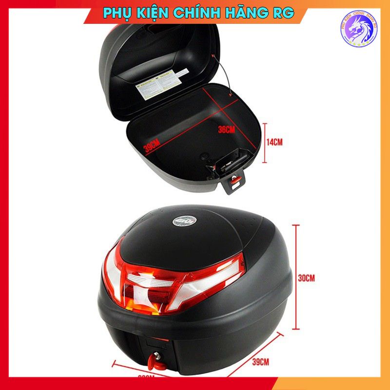 Combo thùng đựng đồ Givi E30RN và baga sau Givi MV cho xe Exciter135 - Exciter150 chính hãng bảo hành 2 năm