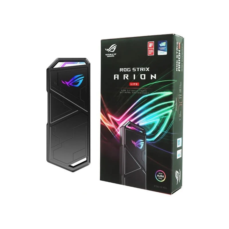 ▥☏✼Hộp Đựng Ổ Cứng Di Động SSD ASUS ROG Strix Arion Lite ESD-S1CL - Hàng Chính Hãng
