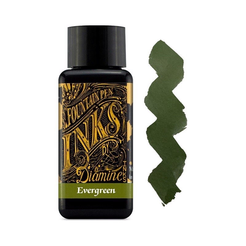 Mực bút máy Diamine - Gam màu Green - Lọ 30ml