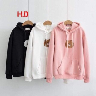Áo hoddie unisex gấu brown kakao talk siêu cute dễ thương