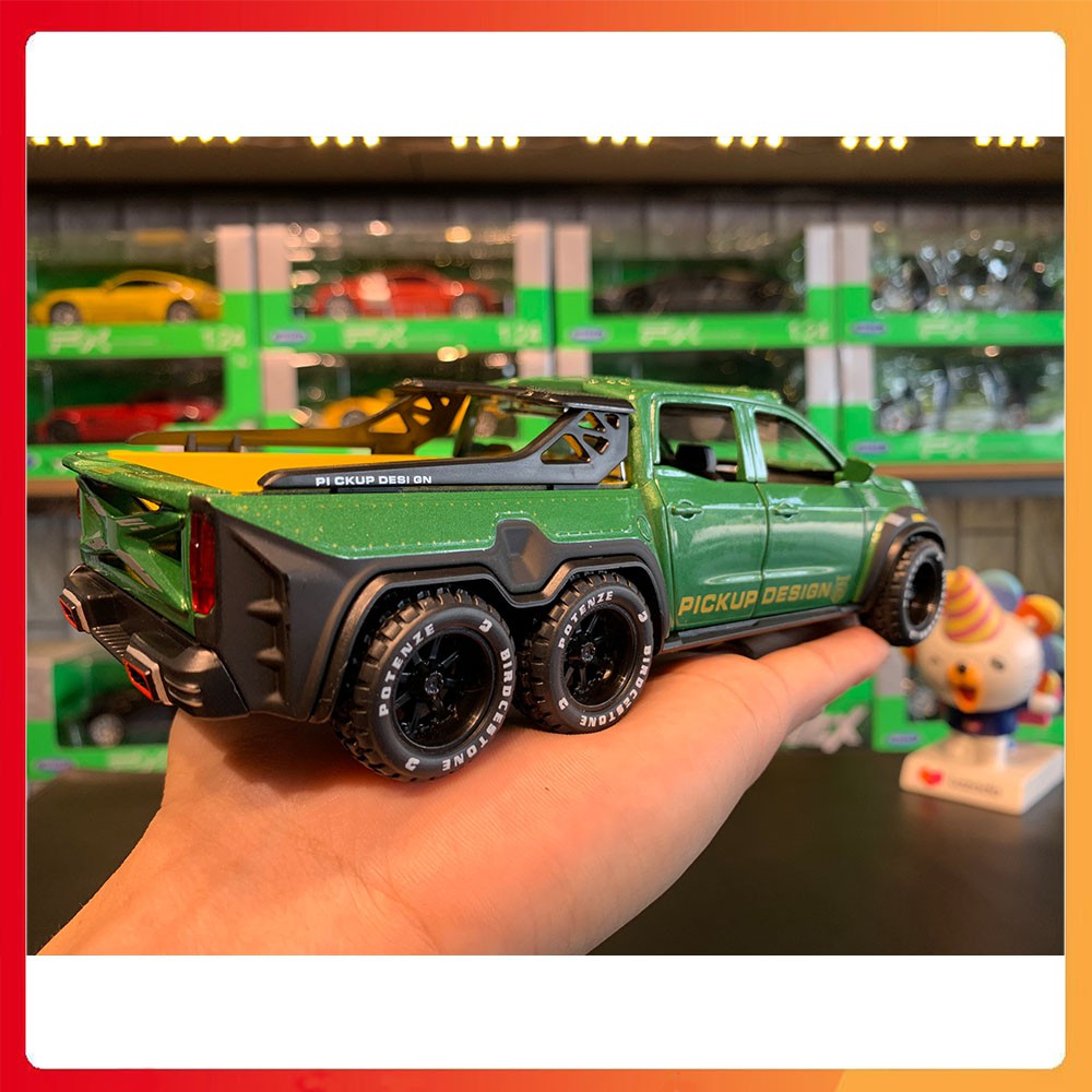 Xe mô hình Mercedes-Benz X-CLASS Exy Monster X 6X6 tỉ lệ 1:28 màu xanh