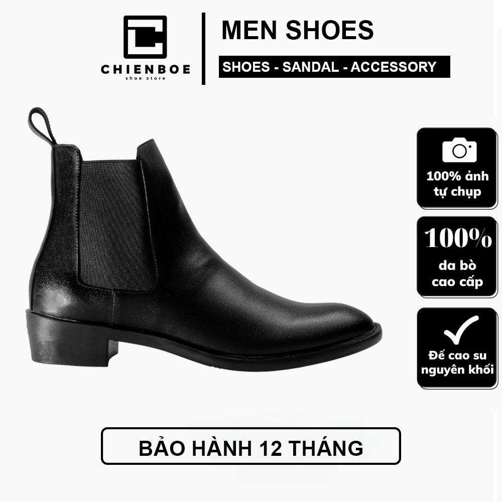 (Bốt Nam) Chealsea Boots nam thời trang phong cách thanh lịch trẻ trung chất liệu da bò cao cấp đế cao su