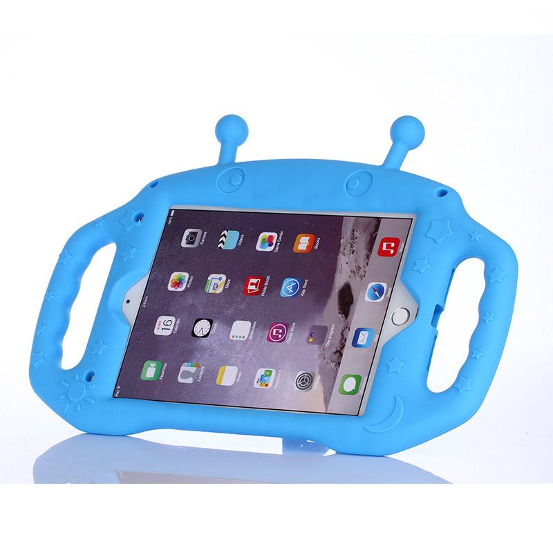 Ốp Máy Tính Bảng Silicon Hình Người Ngoài Hành Tinh Có Giá Đỡ Cho Ipad mini 1234 air2 9.7 2018