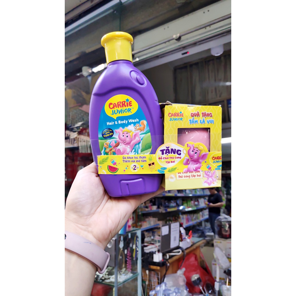Tắm gội Carrie junior 2 in 1 280g Sữa tắm dành cho trẻ em Hàng chính hãng
