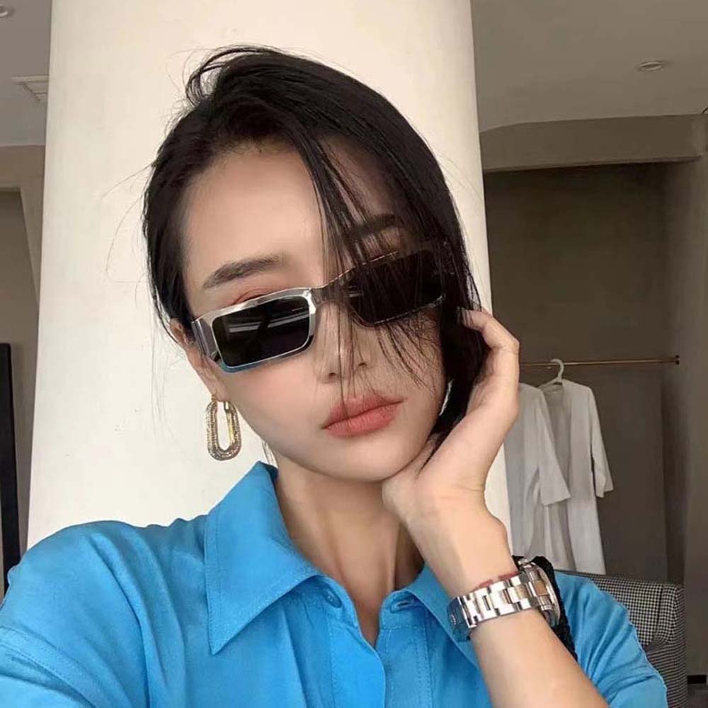 Kính Mát Gọng Thép Không Gỉ Phong Cách Retro Thời Trang Cho Nữ