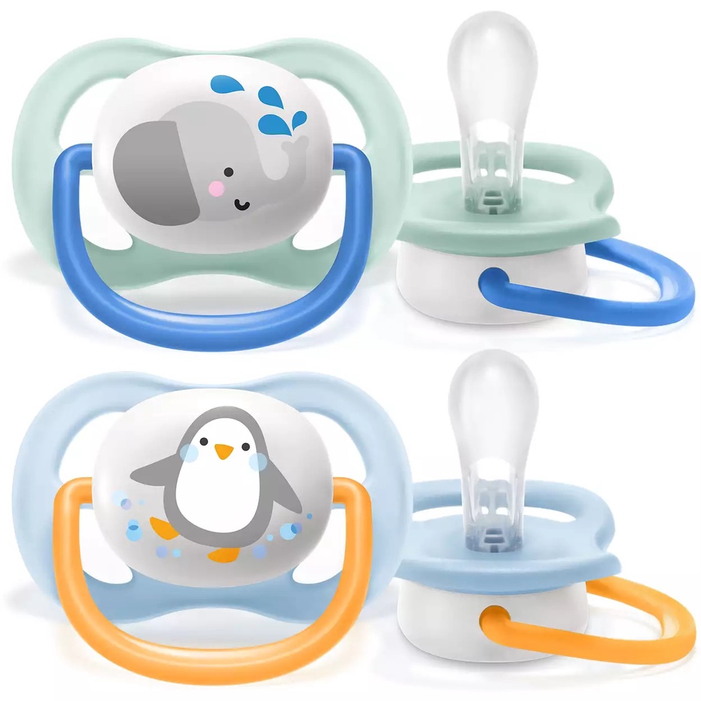 Ty ngậm Avent thông khí Ultra Air Animal hình thú 0-6M (Hộp 2 chiếc có tách lẻ)