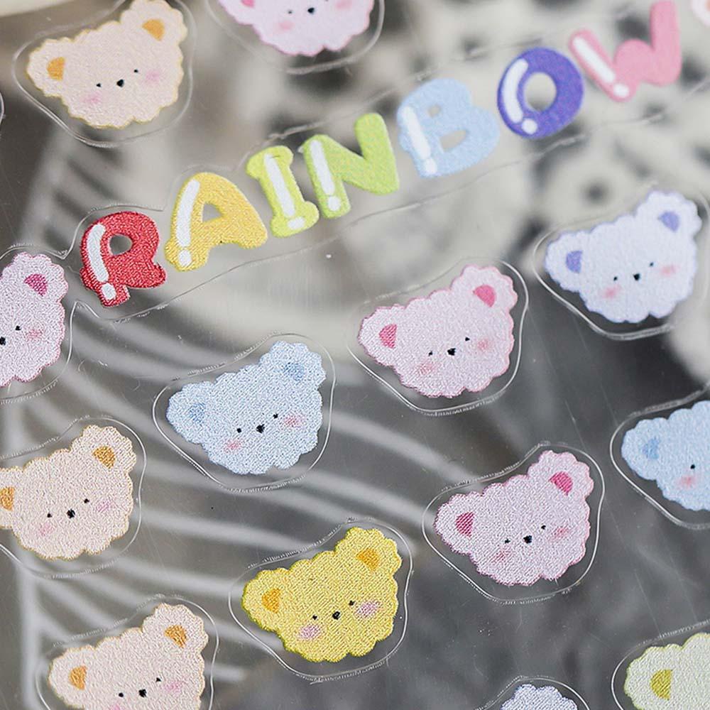 Miếng Dán Trang Trí Móng Tay 5D DIY Màu Sắc Kẹo Ngọt Xinh Xắn