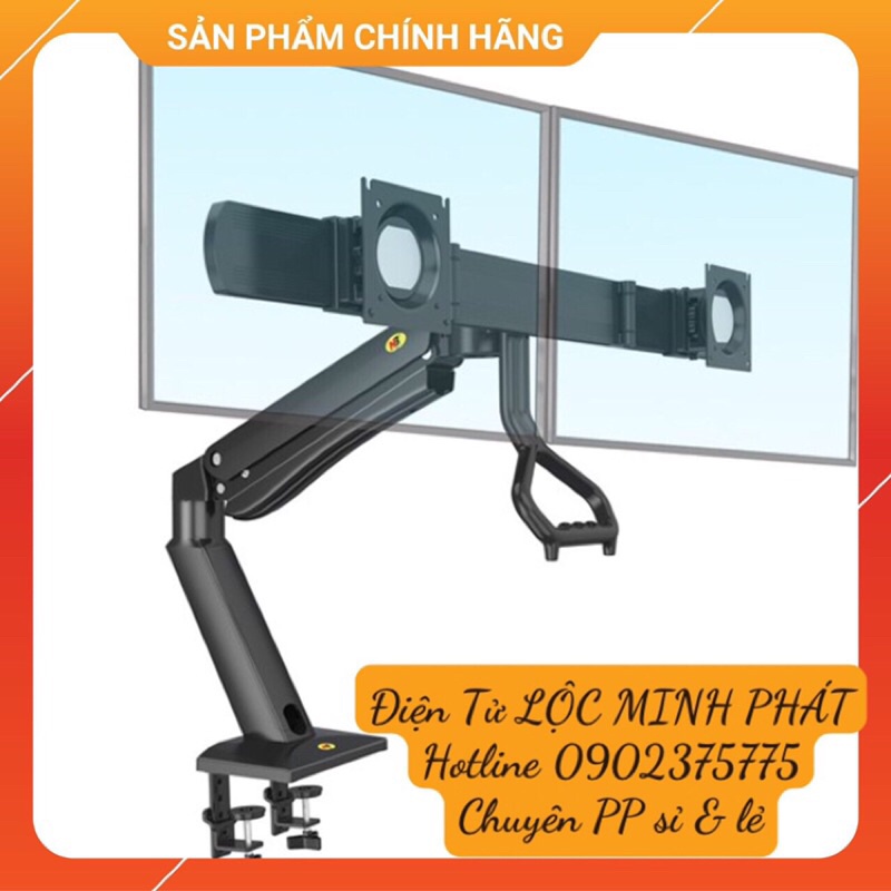 Giá Treo Màn Hình Máy Tính Kẹp Bàn 2 Màn Hình - NB32 - [ Phù Hợp MH 24&quot; - 32&quot; ] - Hàng Chính Hãng - Model 2021