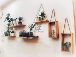 Ván gỗ ép làm kệ macrame 30x10 kèm dây ( nhiều màu )